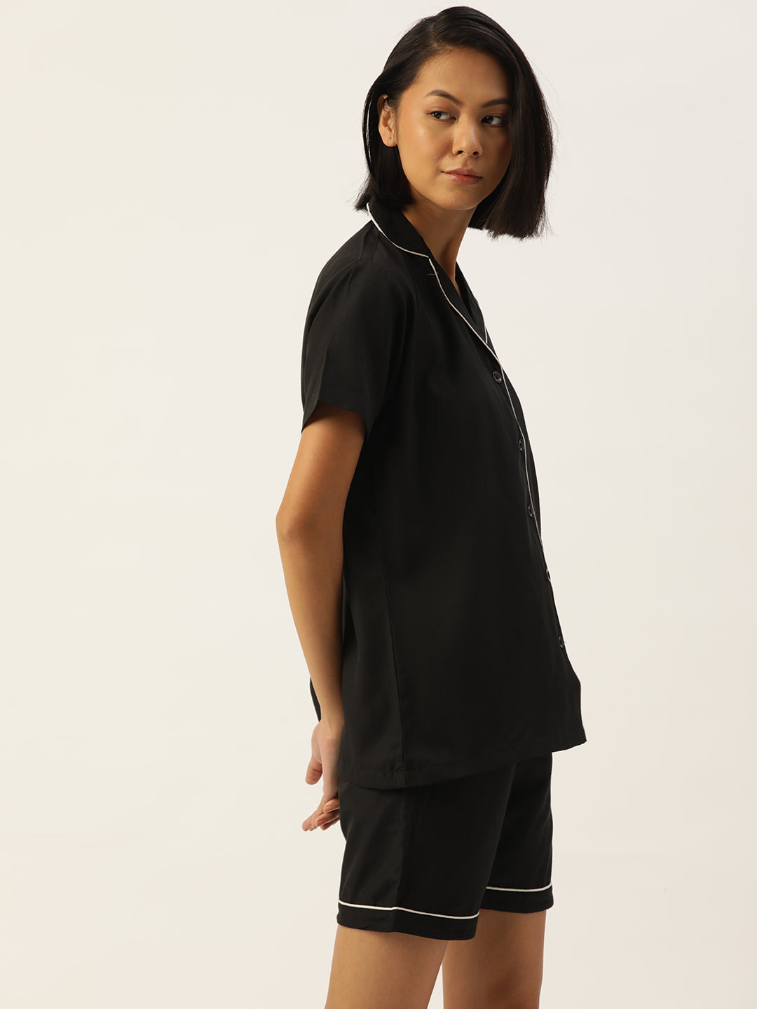 Jainish Women Black Night suit ( LNS 002Black ) | Swadesiicart