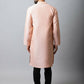 Even Apparels Pink Color Pure Cotton Men's Kurta With Band Collar (SLD1186) | Swadesiicart