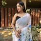 Vamsee Aditi White Georgette Saree - Swadesiicart