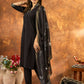 Black Kurti Pant With Dupatta Set for Women by Infinity Export