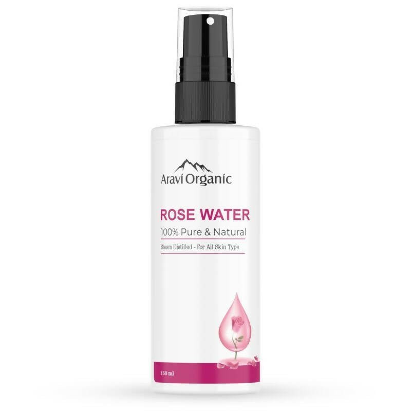 Aravi Organic 100% Steam Distilled Rose Water Face Toner Spray | Swadesiicart