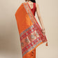 Shree Shyam Fashion Silk Blend Ornage Saree