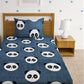Home Sizzler Grey & White Graphic 144 TC Bedsheet with Pillow Covers - Swadesiicart