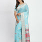 Shree Shyam Fashion Linen Cotton Sky Blue Saree