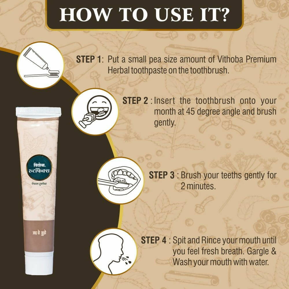 Vithoba Ayurvedic Rootfix Toothpaste - Swadesiicart