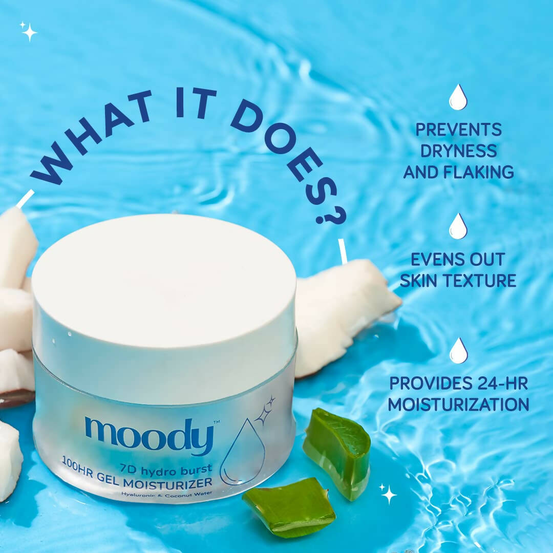 Moody 7D Hydro Burst Oil-Free Water Gel Face Moisturizer - Swadesiicart