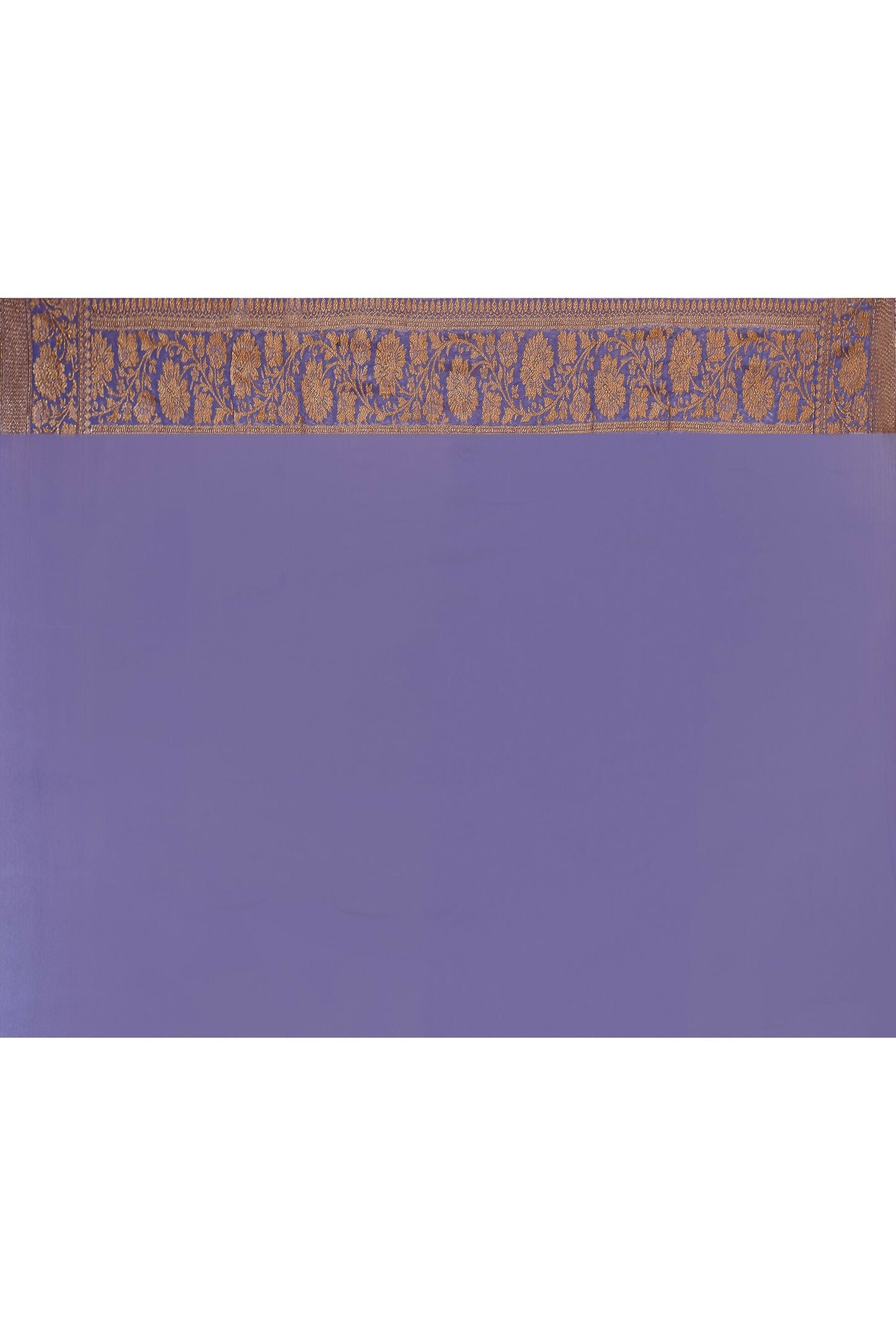Joban Fashion Navy Blue Crepe Chiffon Pure Handloom Banarasi Silk Saree | Swadesiicart