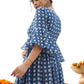 Jyoti Fashion Women's Blue Heavy Digital Printed Cotton Silk Anarkali Dress | Swadesiicart