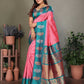 Joban Fashion Banarasi Baby Pink Butti Soft Silk Saree | Swadesiicart