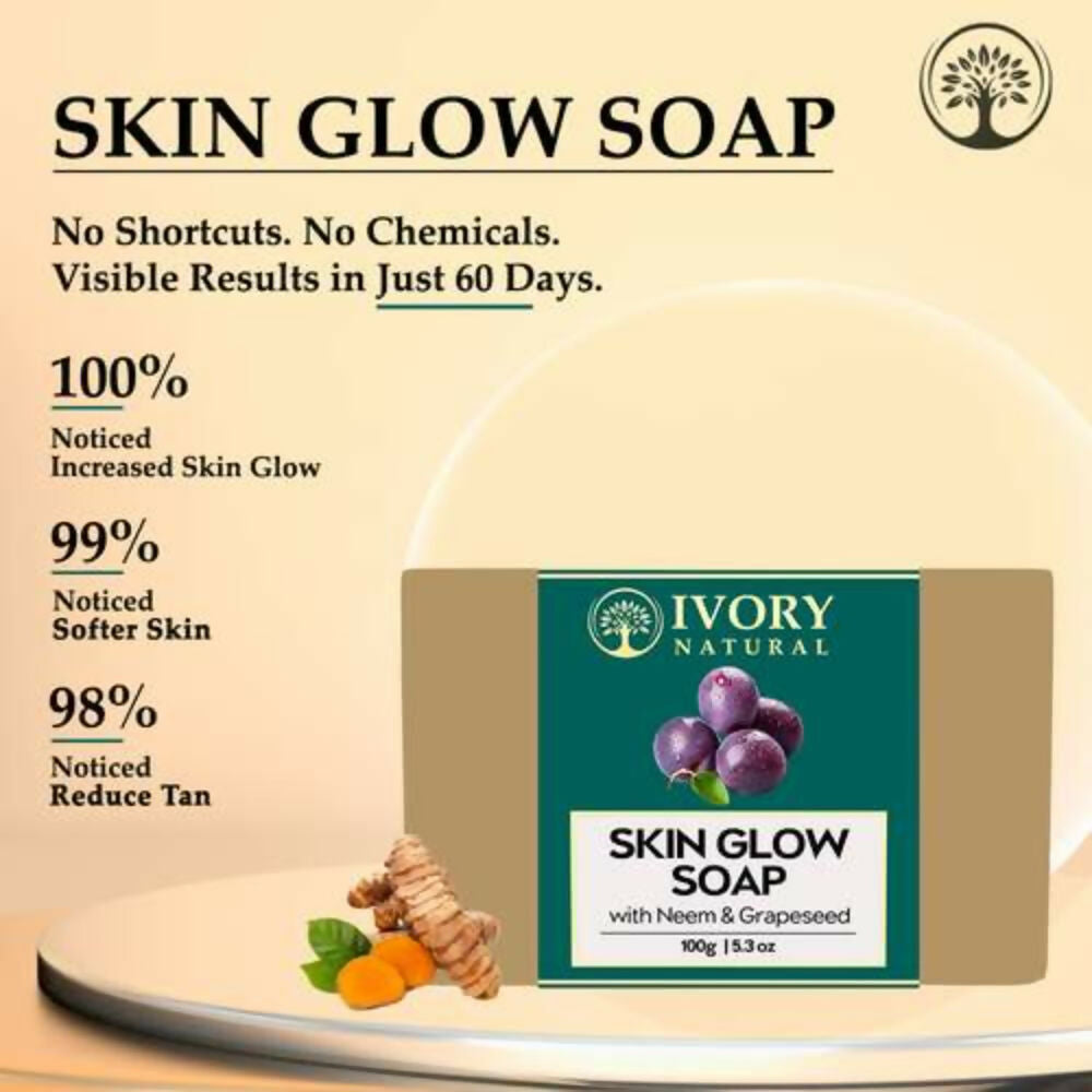 Ivory Natural Skin Glow Soap - Revitalizes, Moisturizes, And Natural Radiance | Swadesiicart