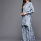 Ahalyaa Women's Traditional Wea Co-ods - Grey - Swadesiicart