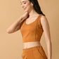 Myshka Women's Mustard Solid Top With Trousers - Swadesiicart