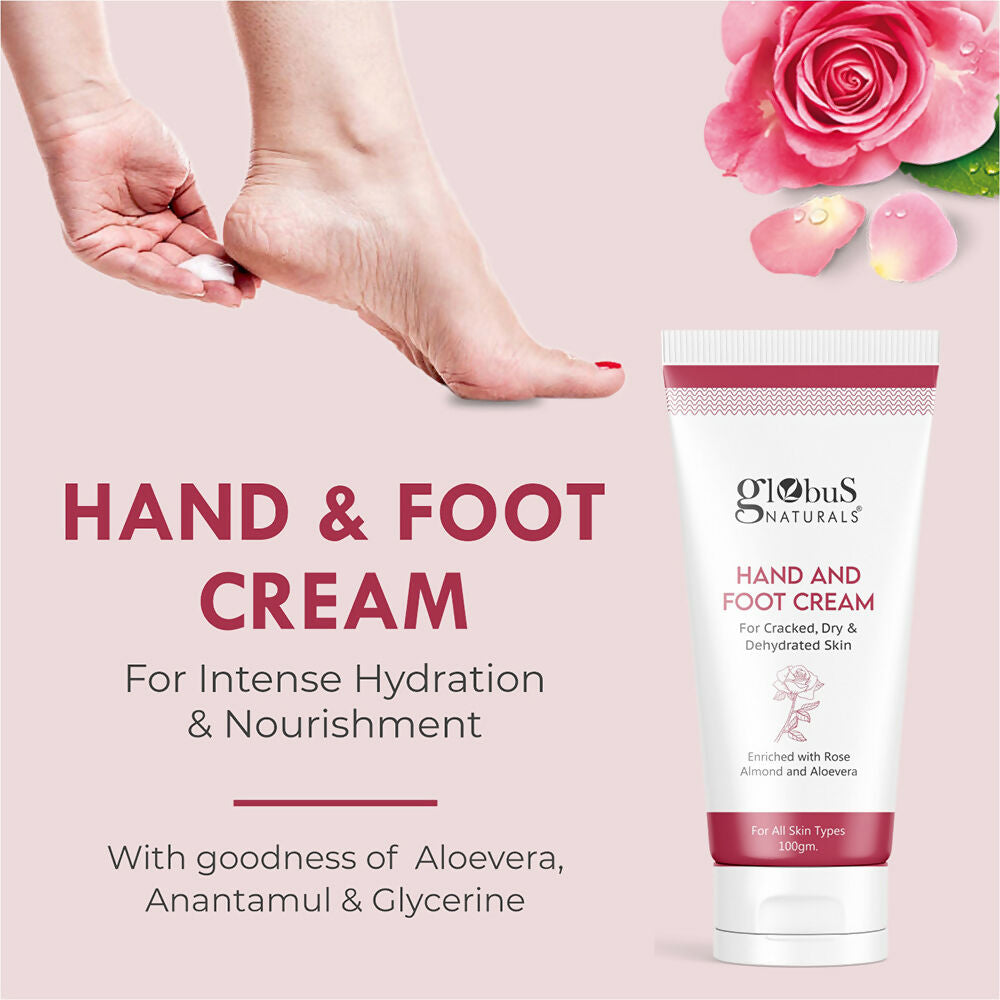 Globus Naturals Nourishing Hand & Foot Cream, On The Go Hydration | Swadesiicart