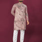 Anaita Pink Chikankari Work Viscose Rayon Straight Kurta