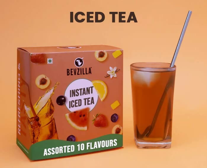Bevzilla Instant Iced Tea Powder - Assorted 10 Flavours | Swadesiicart
