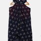 Ahalyaa Navy Printed Chanderi Silk Kids Kurta With Pant For Girls | Swadesiicart