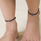 NVR Women Set of 2 Evil Eye Adjustable Black Anklets - NR Retail-NVR