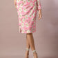 Myshka Women's Pink Printed Round Neck Party Top With Skirt Co-ord set - Swadesiicart
