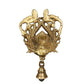 eCraftIndia Gold-Toned Handcrafted Antique Finish Diya with Bells Decorative Wall Hanging Showpiece | Swadesiicart