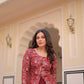 Lorenvalley Fashion Maroon Pure Simmer Vichitra Kali Pattern with Canvas Patta Lehenga Choli | Swadesiicart