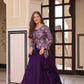 Lorenvalley Fashion Purple Pure Simmer Vichitra Kali Pattern with Canvas Patta Lehenga Choli | Swadesiicart