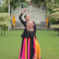 Lorenvalley Fashion Multicolor Rayon with Attractive Gota-Patti Lace Lehenga Choli | Swadesiicart