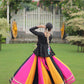 Lorenvalley Fashion Multicolor Rayon with Attractive Gota-Patti Lace Lehenga Choli | Swadesiicart