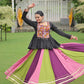 Lorenvalley Fashion Multicolor Rayon with Attractive Gota-Patti Lace Lehenga Choli | Swadesiicart