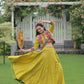 Lorenvalley Fashion Parotgreen Roman Silk with Attractive Gota-Patti Lace Lehenga Choli | Swadesiicart