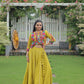 Lorenvalley Fashion Parotgreen Roman Silk with Attractive Gota-Patti Lace Lehenga Choli | Swadesiicart