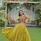 Lorenvalley Fashion Parotgreen Roman Silk with Attractive Gota-Patti Lace Lehenga Choli | Swadesiicart