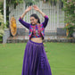 Lorenvalley Fashion Purple Roman Silk with Attractive Gota-Patti Lace Lehenga Choli | Swadesiicart