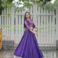 Lorenvalley Fashion Purple Roman Silk with Attractive Gota-Patti Lace Lehenga Choli | Swadesiicart