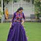 Lorenvalley Fashion Purple Roman Silk with Attractive Gota-Patti Lace Lehenga Choli | Swadesiicart