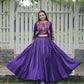 Lorenvalley Fashion Purple Roman Silk with Attractive Gota-Patti Lace Lehenga Choli | Swadesiicart