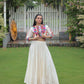 Lorenvalley Fashion White Roman Silk with Attractive Gota-Patti Lace Lehenga Choli | Swadesiicart