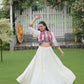 Lorenvalley Fashion White Roman Silk with Attractive Gota-Patti Lace Lehenga Choli | Swadesiicart
