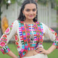 Lorenvalley Fashion White Roman Silk with Attractive Gota-Patti Lace Lehenga Choli | Swadesiicart