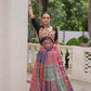 Lorenvalley Fashion Multicolor Cotton Print with With Gotta lace Work Lehenga Choli | Swadesiicart
