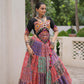 Lorenvalley Fashion Multicolor Cotton Print with With Gotta lace Work Lehenga Choli | Swadesiicart
