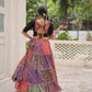 Lorenvalley Fashion Multicolor Cotton Print with With Gotta lace Work Lehenga Choli | Swadesiicart