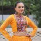 Lorenvalley Fashion Yellow Faux Georgette Bandhej Print with Gotta Patti Lace Work Lehenga Choli | Swadesiicart