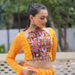 Lorenvalley Fashion Yellow Faux Georgette Bandhej Print with Gotta Patti Lace Work Lehenga Choli | Swadesiicart