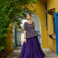 Lorenvalley Fashion Purple Fendy Silk Plain Lehenga with Embroidered work Choli | Swadesiicart