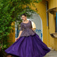 Lorenvalley Fashion Purple Fendy Silk Plain Lehenga with Embroidered work Choli | Swadesiicart