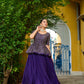 Lorenvalley Fashion Purple Fendy Silk Plain Lehenga with Embroidered work Choli | Swadesiicart