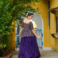 Lorenvalley Fashion Purple Fendy Silk Plain Lehenga with Embroidered work Choli | Swadesiicart