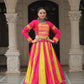 Lorenvalley Fashion Multicolor Roman Silk with attractive combination of Mirror lace embellished work Lehenga Choli | Swadesiicart
