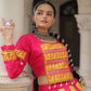 Lorenvalley Fashion Multicolor Roman Silk with attractive combination of Mirror lace embellished work Lehenga Choli | Swadesiicart