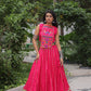 Lorenvalley Fashion Pink Roman Silk with Attractive Gota-Patti Lace Lehenga Choli | Swadesiicart